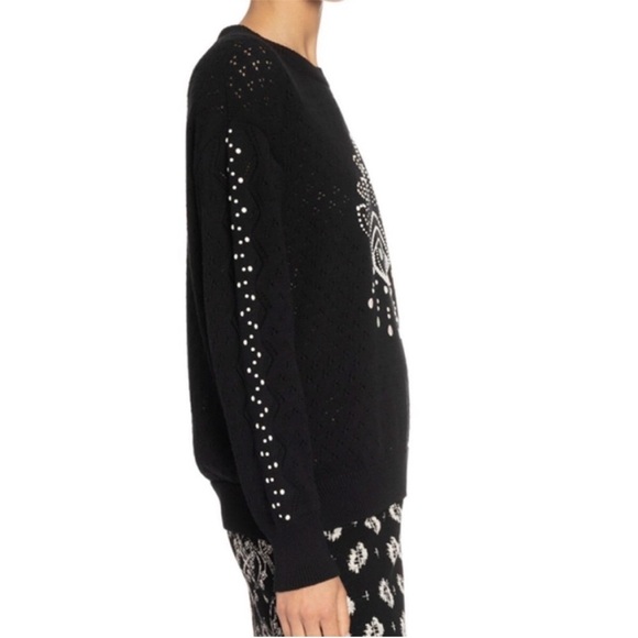Kenzo Black Sweater with Beaded Eye Design - Picture 4 of 16